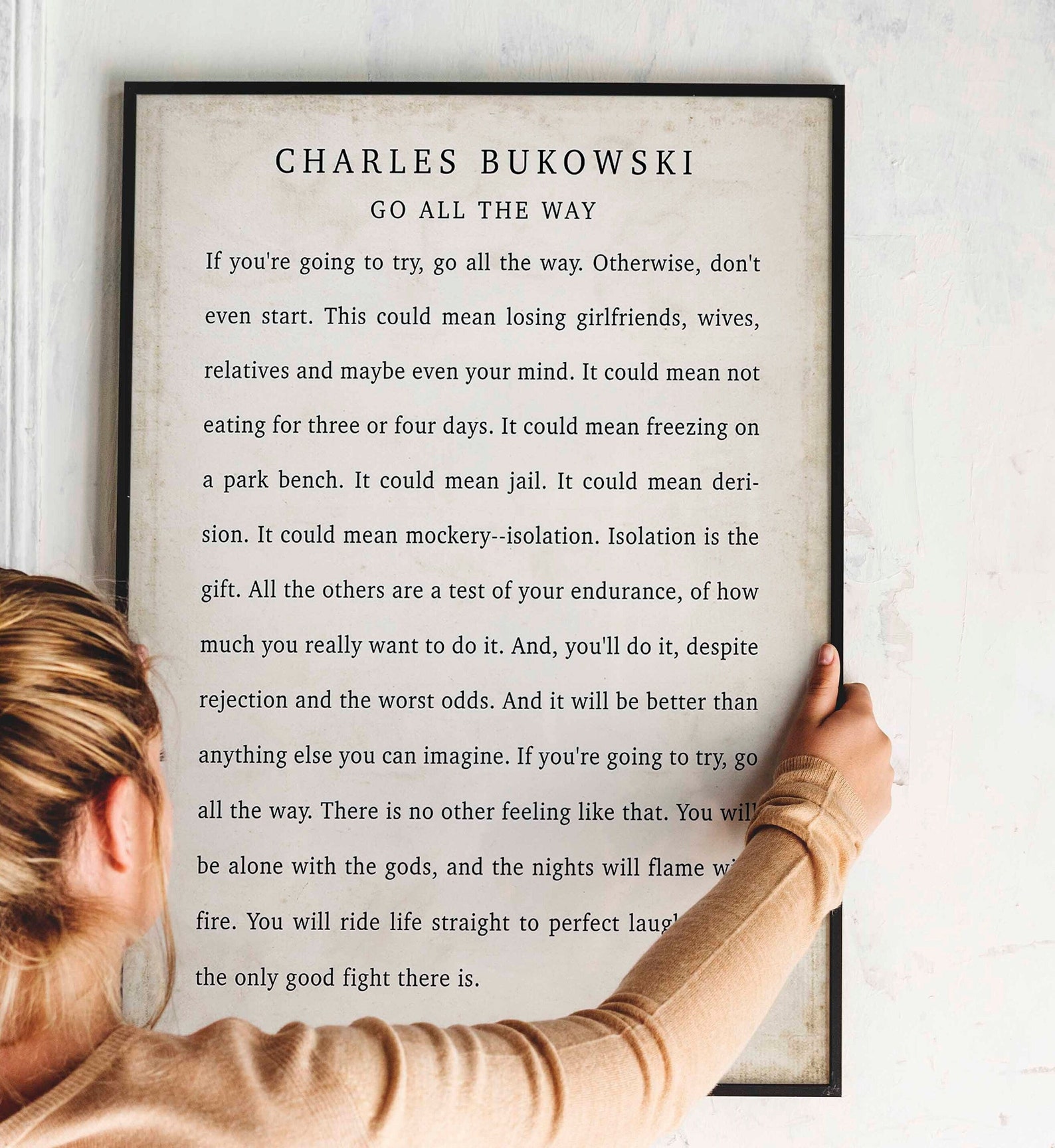 Charles Bukowski Poetry Quote, Go All the Way, Factotum - Printable ...