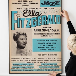 Poster vintage retrò di una band jazz - Decorazione da parete vintage anni '60 per collezionisti di musica jazz. SCARICA STAMPABILE. Acquista uno e ricevine uno gratis.
