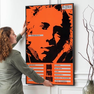 Póster de punk rock retro de los años 70, arte cinematográfico vintage, decoración de cultura musical, arte punk clásico, arte punk de los años 70