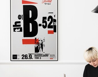 Retro 80s Music Poster – New Wave Surf Pop Rock Vintage Concert