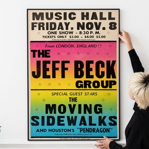 1960s Psychedelic Concert Poster – Iconic Music Memorabilia Wall Art