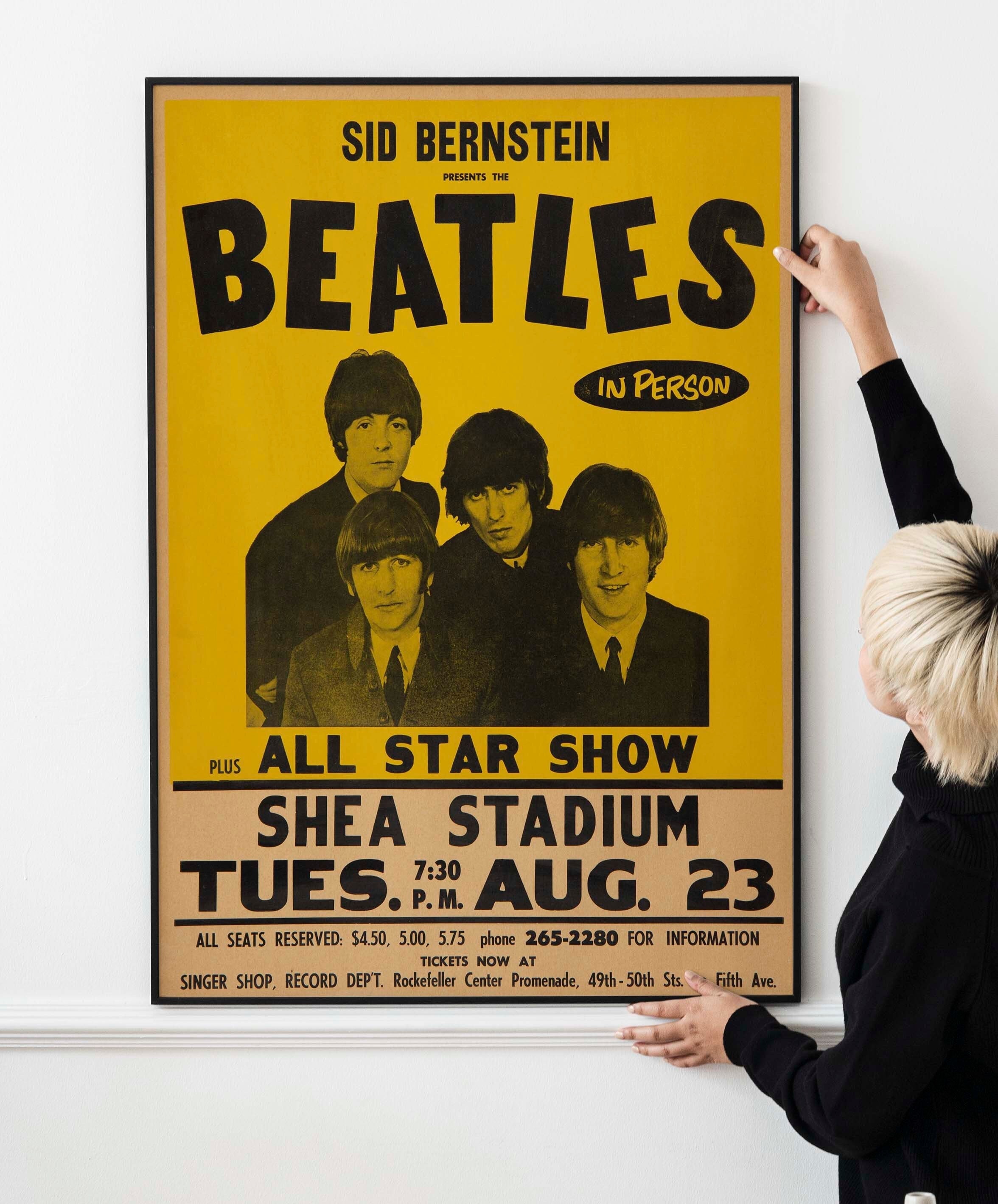 ビートルズポスター Beatles Poster 1964 Washington DC 1st USA Concert Art Print