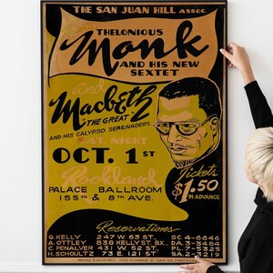 50s Harlem Jazz, New York - Vintage Jazz Concert Poster Retro Jazz Memorabilia Iconic Jazz Wall Prints, Classic Jazz