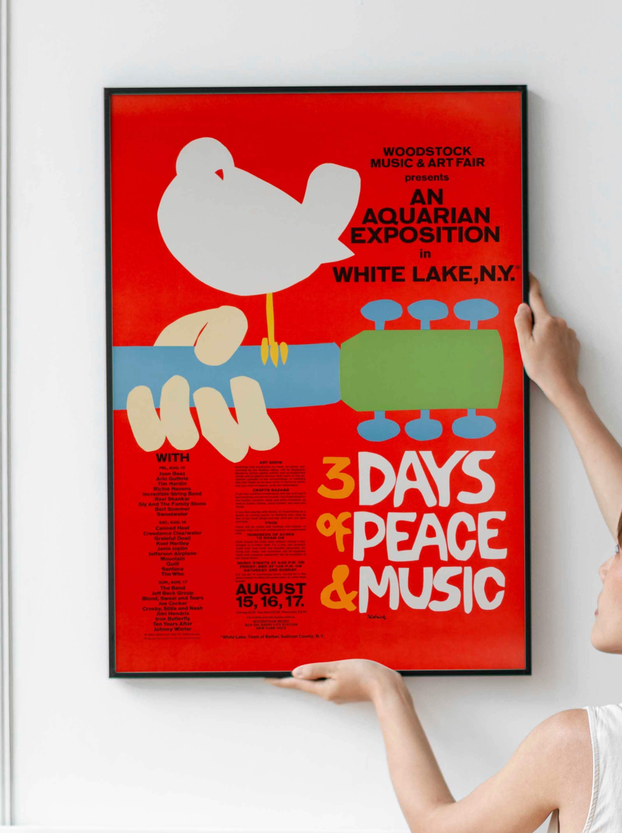 Retro 60s Festival Poster – Classic Rock, Folk & Counterculture