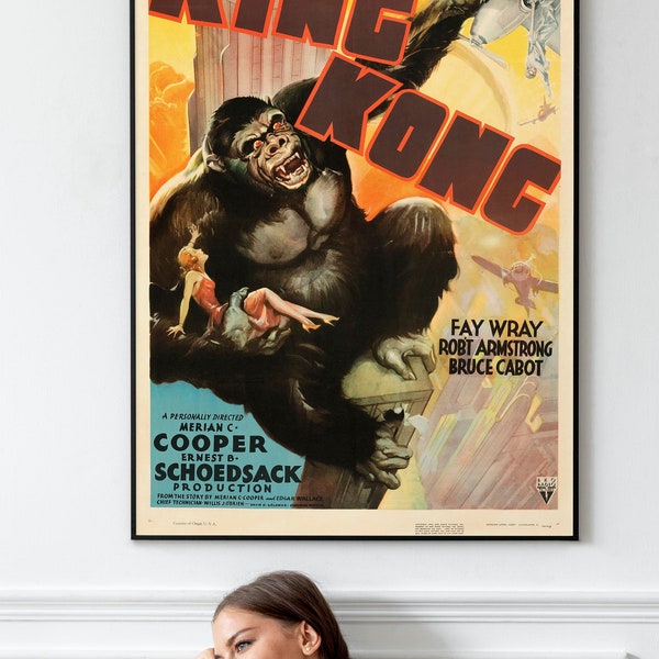 King Kong 1933 Classic Vintage Movie Poster PRINTABLE DOWNLOAD