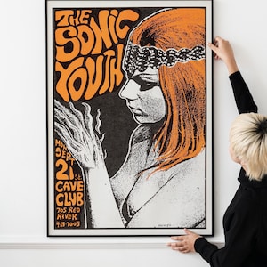 Retro Pop Rock Poster - 80er Jahre New Wave Kunst für klassische Musikliebhaber zum Ausdrucken