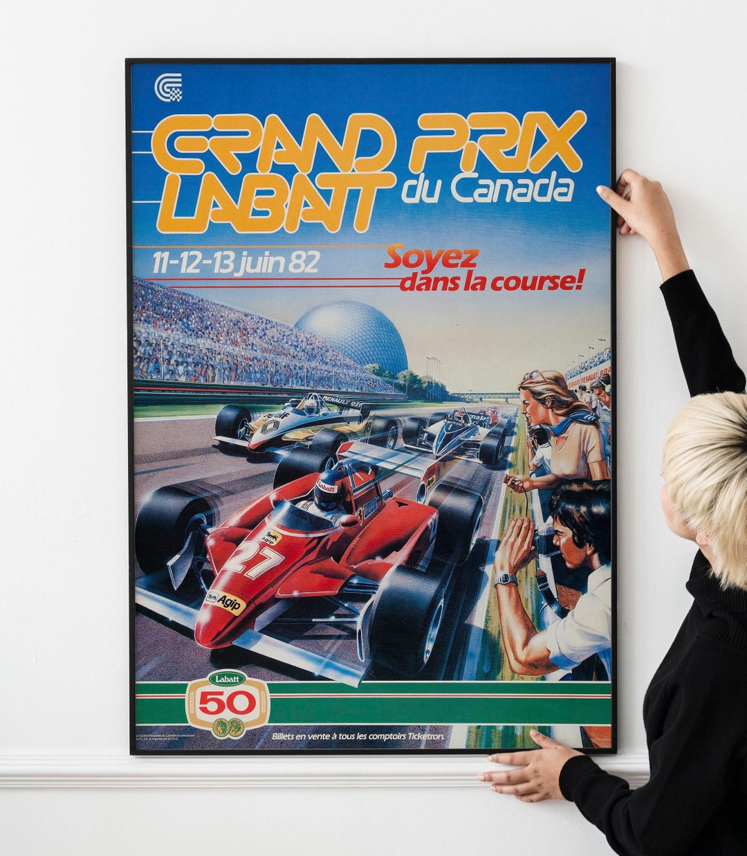 1982 Vintage Racing Poster – Classic Grand Prix Auto Sports Print ...