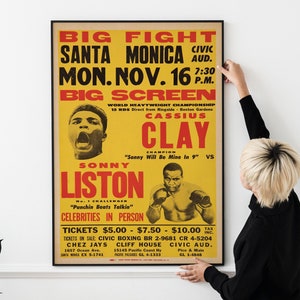 Vintage Fight Poster Retro Boxen Kunstdruck – Vintage Match Poster & Box-Erinnerungsstücke DRUCKBARE DOWNLOAD