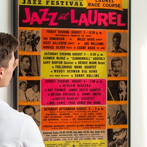 Five Classic Iconic Jazz Posters Concert Poster PRINTABLE DOWNLOAD