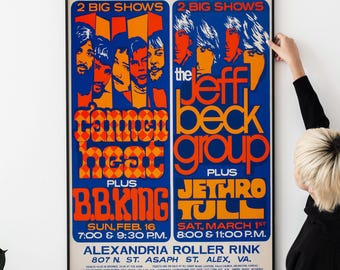 レトロな60年代の音楽フェスティバルポスター - クラシックな