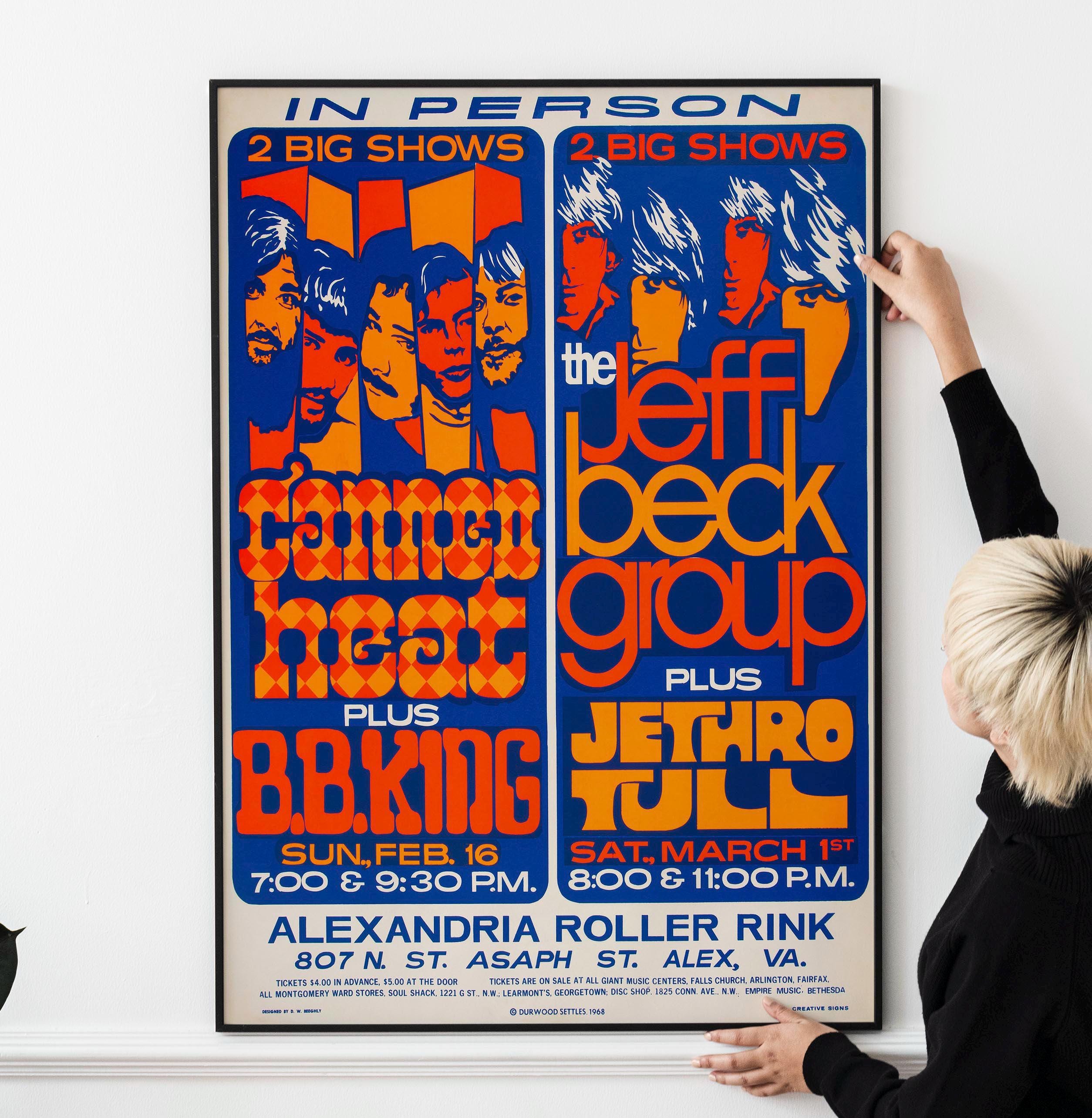 3x Vintage 1960s Psychedelic Concert Posters – Retro Rock and Roll