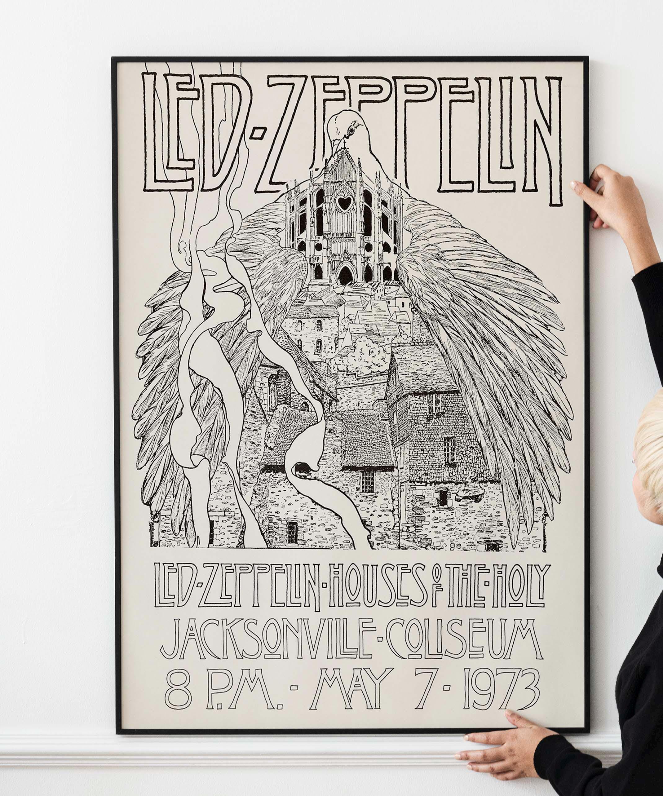 Set of Five Classic 60s and 70s Vintage Rock Festival Poster