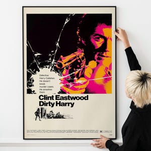 Póster de película de acción vintage: arte de suspenso y crimen de los años 70, recuerdos de películas retro, decoración de pared de acción clásica