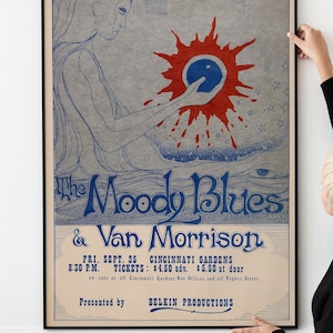 Póster de música retro de los años 70: decoración psicodélica vintage para festivales, recuerdos de conciertos clásicos, DESCARGA IMPRIMIBLE