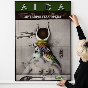 Aida Retro 70er Jahre Opernposter – Klassische Musik und darstellende Kunst Sammlerstück