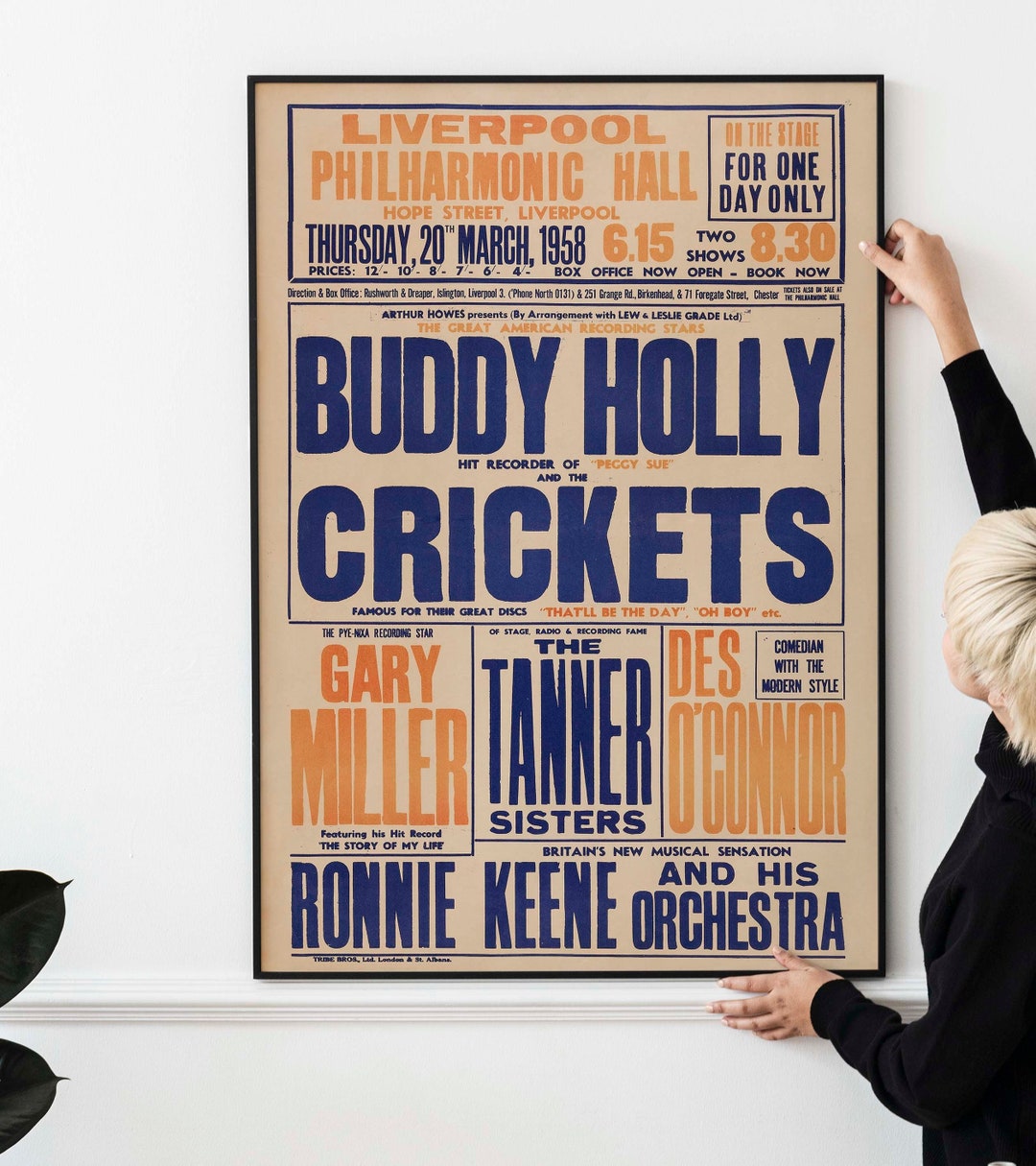 Vintage 1950s Rock Concert Poster – Classic 50s Rock & Roll Music