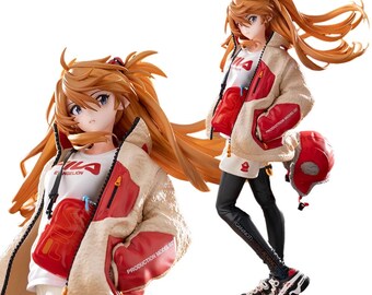 23CM Asuka Langley Soryu Figure, Neon Genesis Evangelion Figure, Asuka EVA Statue, Cute Anime Figure, Asuka Soryu Kawaii Action Figure