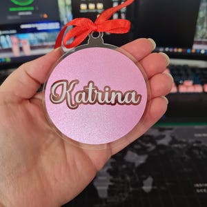 Personalized Christmas Acrylic Baubles