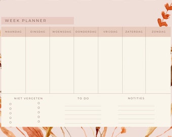 Planning hebdomadaire
