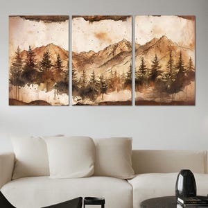 Abstract Art Mountain Canvas Wall Decor, Art Print Landscape Home Decor, Ready to Hang Canvas Art Print. Extra Large Canvas Art Wall Decor.