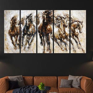 Horse Art Framed Canvas Wall Decor, Animal Art Prints Wall Decor, Canvas Art Farmhouse Wall Decor, Extra Large Canvas Art Print Wall Decor