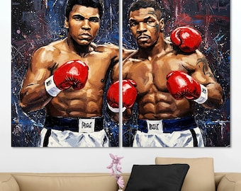 アリ対タイソン ポスター モハメド アリとマイク タイソンの戦い レア