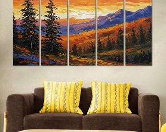 Mountain Wall Art Living Room Decor, Mountain Art Landscape Print, Wall Art Canvas Mountain Wall Decor.