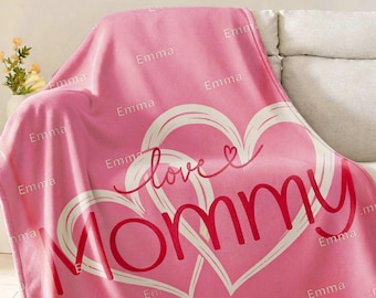 Manta de Minky con nombre para mamá, abuela o tía, regalo para el Día de la Madre, regalo especial para las fiestas, regalo personalizado, manta personalizada con nombre para bebé.