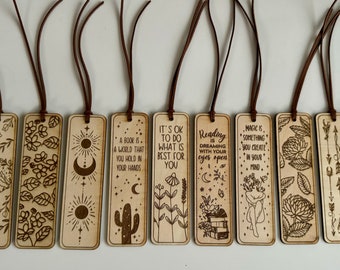 Personalized Wooden Bookmark - Magical Handcrafted Marker, Custom Engraved for Reading Enthusiasts, Unique Gift Idea