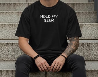 "Hold My Beer" Patriotic T-Shirt - American Flag Sleeves, Black, Large - View #11