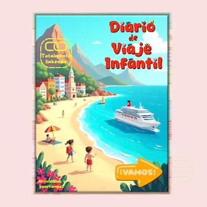 Travel journal for kids, packed with activities and games to make your adventure unforgettable. Includes a pack of handmade stickers.