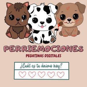 35 digital stickers to track your emotions in a fun way, in Spanish, digital format or to print. Transparent background.