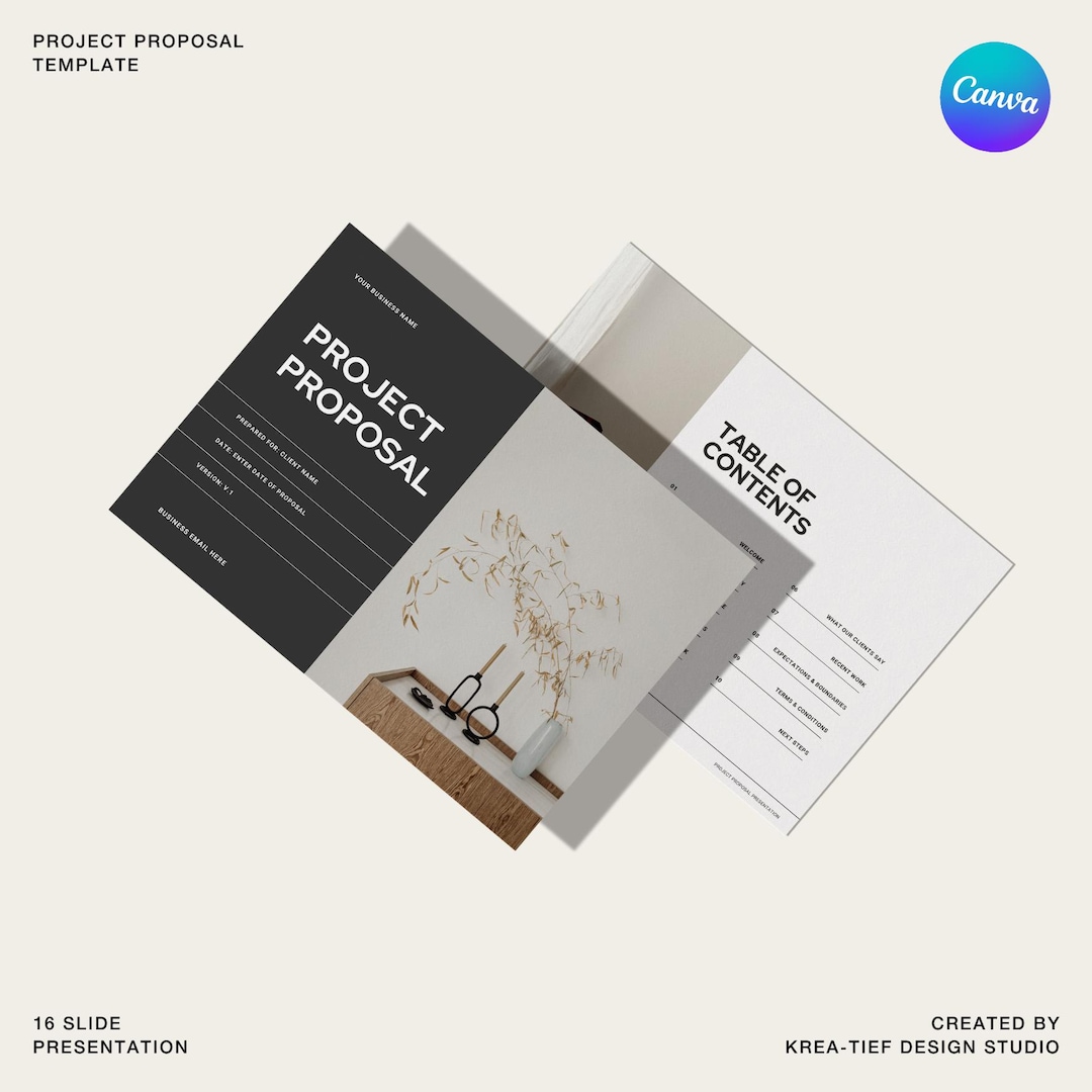 Creative Project Proposal Template | Client Onboarding Canva (A4) - Etsy