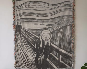 Edvard Munch Scream Woven Blanket: Art Tapestry Throw, Home Decor