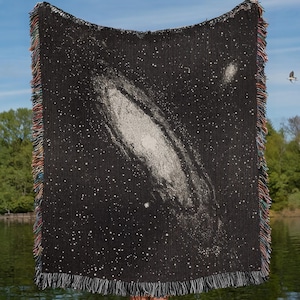 Andromeda Galaxy Woven Blanket, Cosmic Star Tapestry, Celestial Home Decor, Astronomy Gift, Space Lover Throw