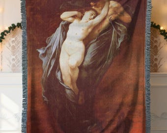 Gustave Dore Paolo and Francesca Woven Blanket, Dantes Inferno Tapestry
