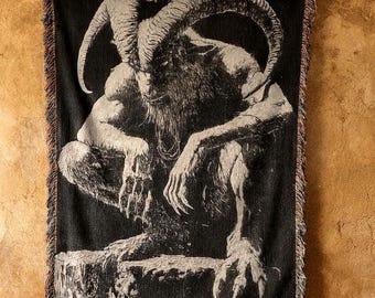 Satanic Tapestry the Devil Sign Occult Wall Tapestry Satanic Wall