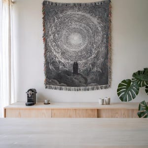 Gustave Doré's Divine Comedy Blanket: Gothic Religious Art Tapestry image 5