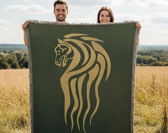Riders of Rohan Blanket Tapestry: Fantasy Horse Lord Woven Art