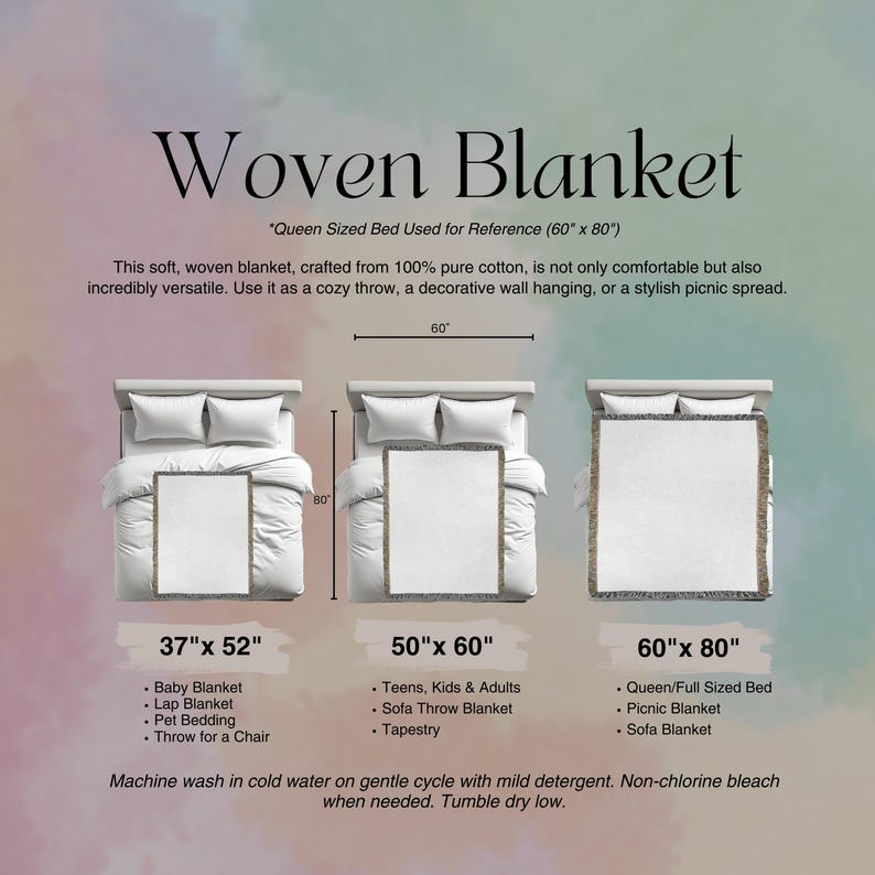 Birth of Venus Woven Cotton Blanket: Luxurious Art Throw Tapestry image 10