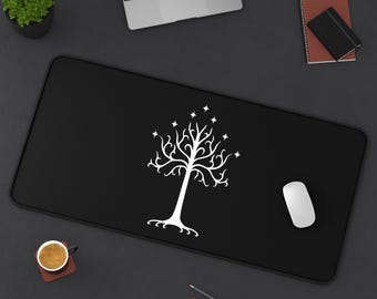 Gondor Desk Mat: White Tree, Fantasy Gaming Mouse Pad