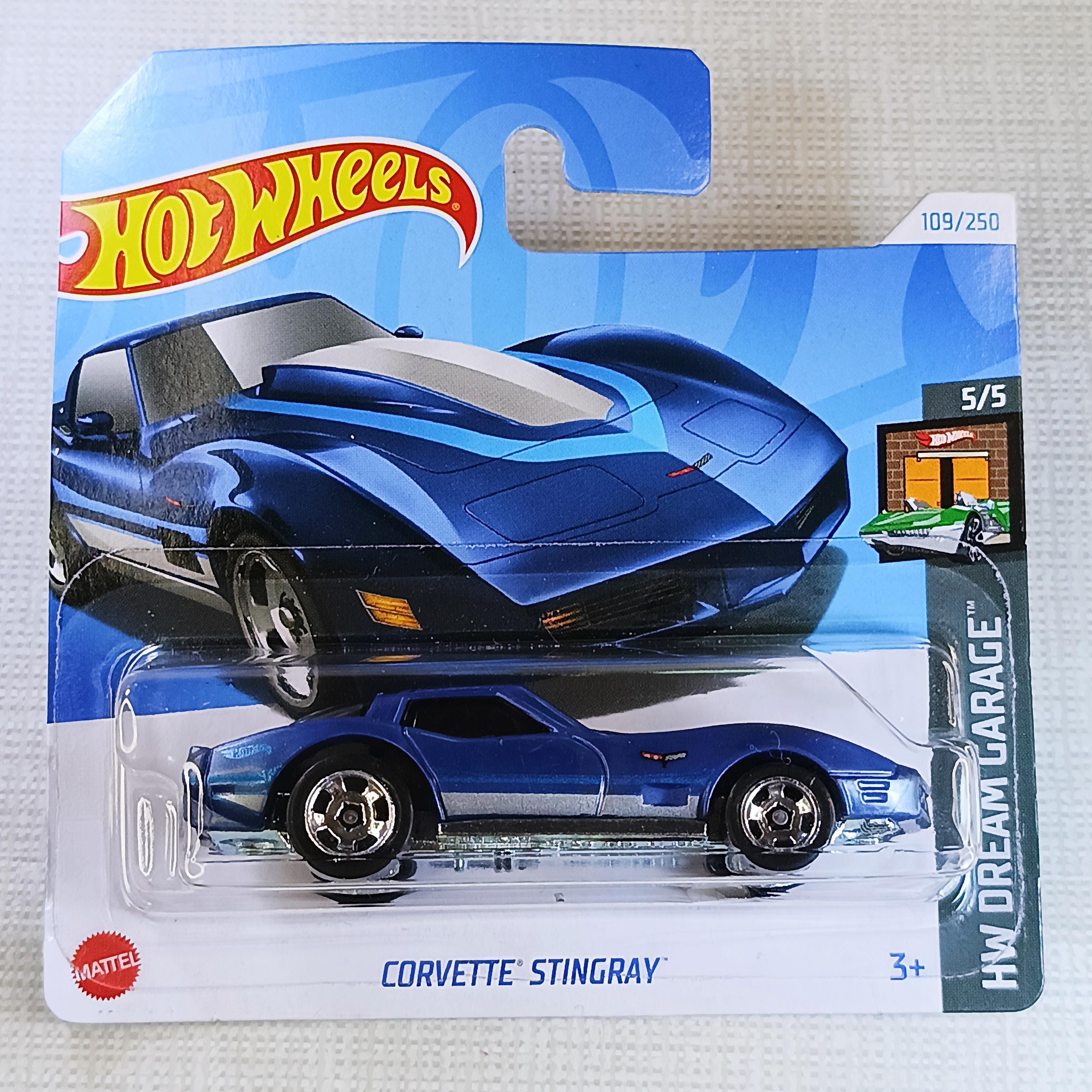 Hot Wheels Corvette Stingray Blue Collectible Model Car Miniature