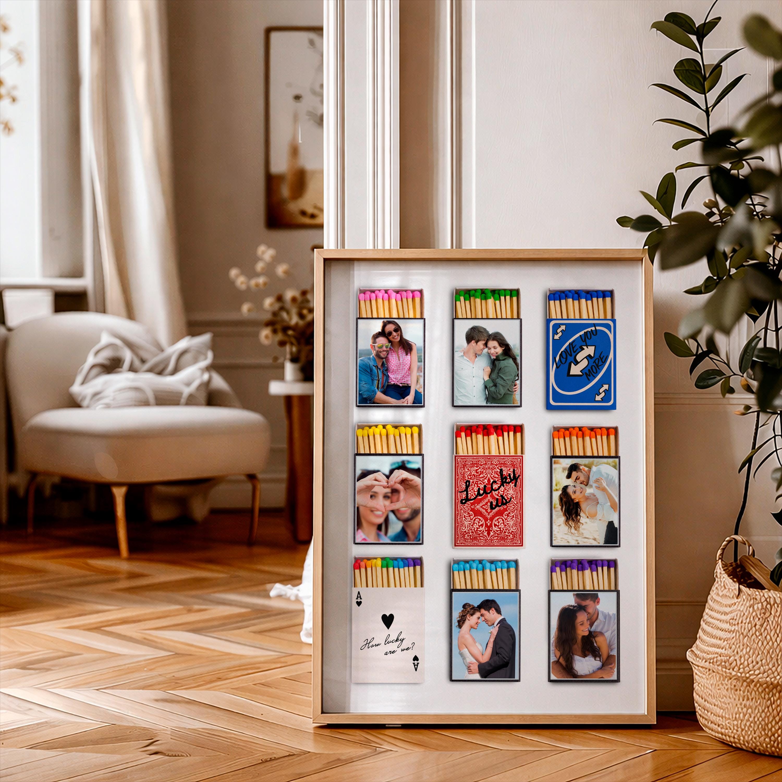 Editable Matchbox Photo Frame Canva Template | Playing Card Art Print ...