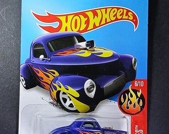 Hot Wheels 1941 Willys Hw Flames modèle de voiture de collection article cadeau miniature pour les collectionneurs de voitures