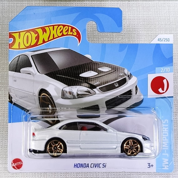 Hot Wheels Honda Civic Si Black and White Collectible Model