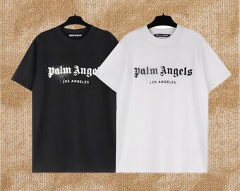 Palm Angels T-Shirt Fashion Casual Cotton T-Shirt Printed Short-Sleeved Couple Shirt Top Tee Unisex