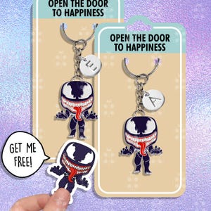 Spiderman Venom Funny Keychain Gift Best Friends Keychains Spiderman Cute Keychain Matching Keychains Backpack Keychain Couple Keychain Set