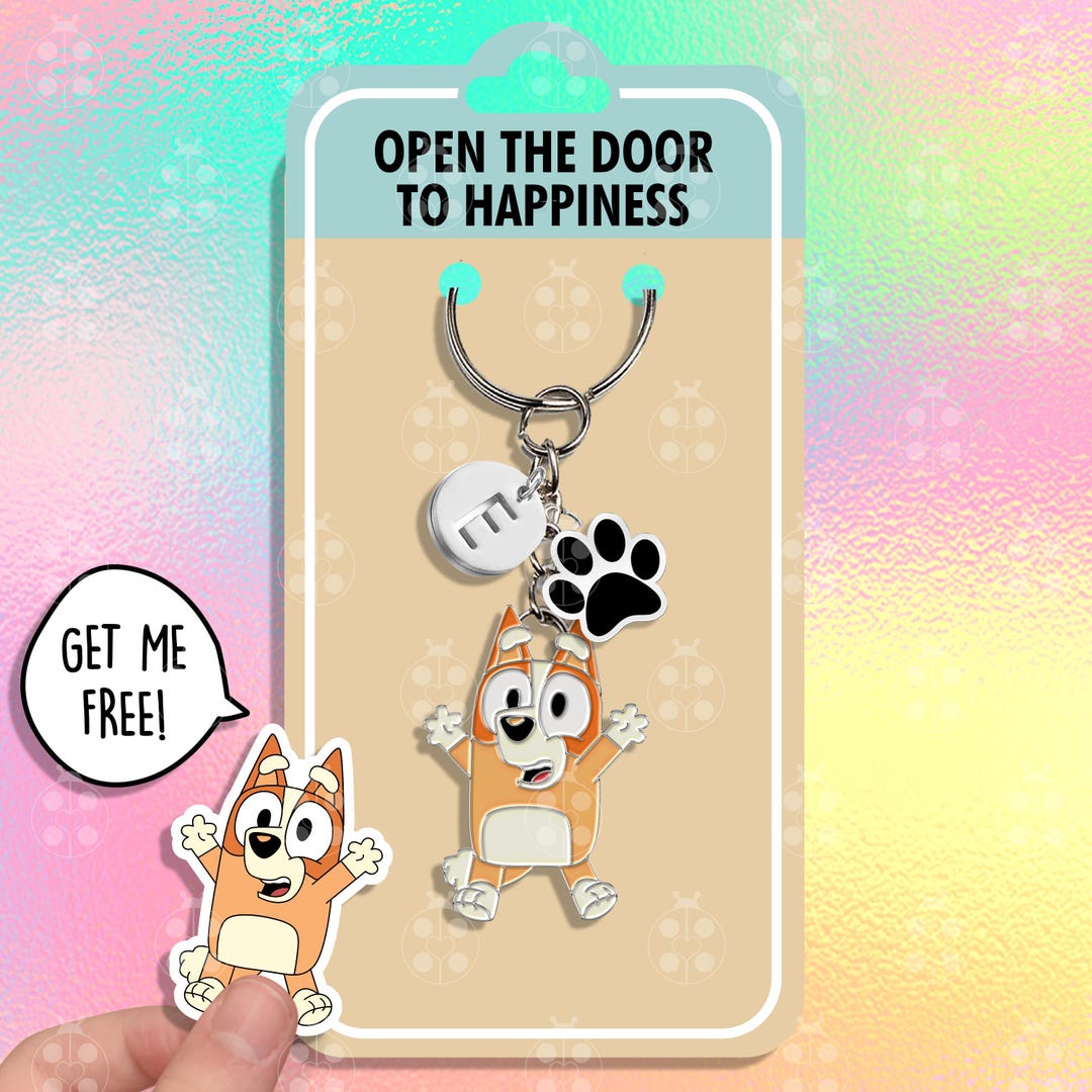 Bingo Heeler Kawaii Keychain Gift Best Friends Keychains Blue Heeler ...