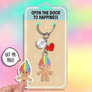Llavero de anime Trolls, regalo para mejores amigos, llaveros divertidos de Troll Poppy, llaveros a juego, llavero de mochila, juego de llaveros para parejas