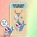 Jeff The Landshark Funny Keychain Gift Best Friends Keychains Superheroes Cute Keychain Matching Keychains Keyrings Couple Keychain Set product logo
